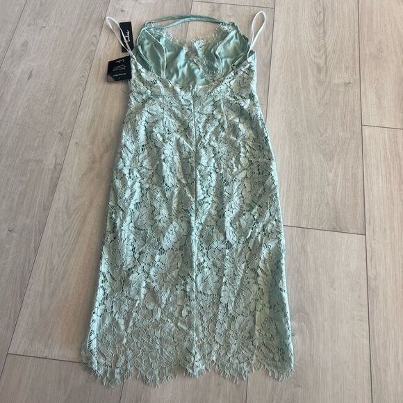 LULUS Mint Green FLIRTING WITH DESIRE Floral Lace BODYCON Cocktail DRESS size xs - Picture 4 of 9